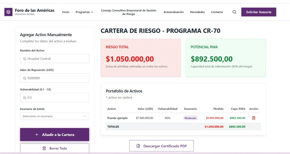 Calculadora de estrés climático